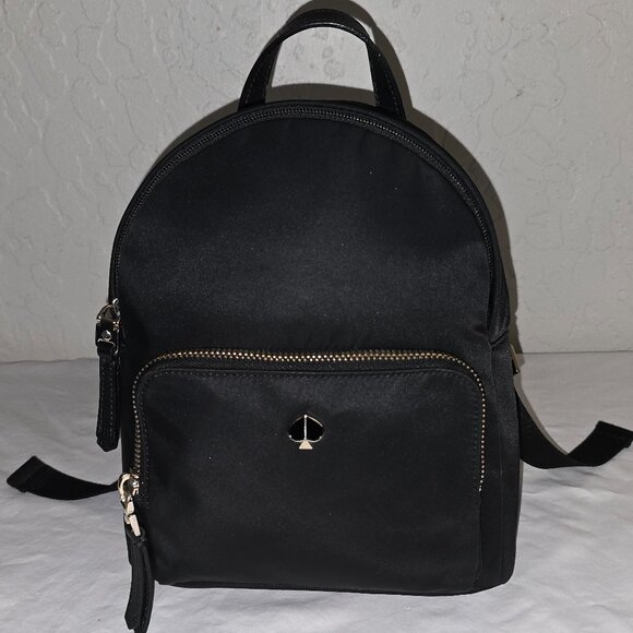 Kate Spade Mini Backpack TAYLOR Black Nylon Backpack FLAWLESS - Picture 1 of 11
